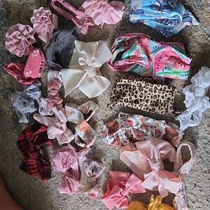 Baby Girl Set Of Accessories + Clothes